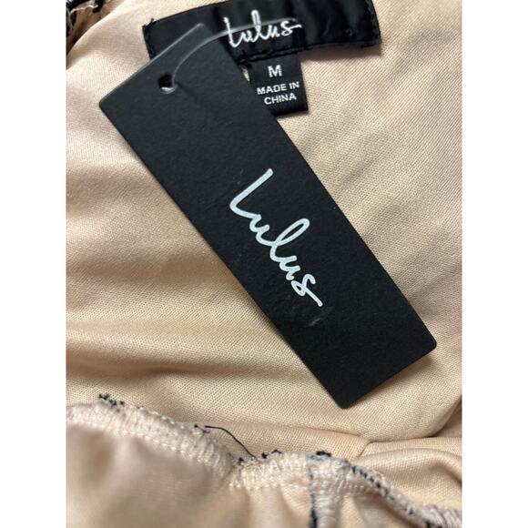 Lulus NWT Frilled to Be Here Ruched Lace Mini Dress in Black M Cocktail Formal - Picture 7 of 8